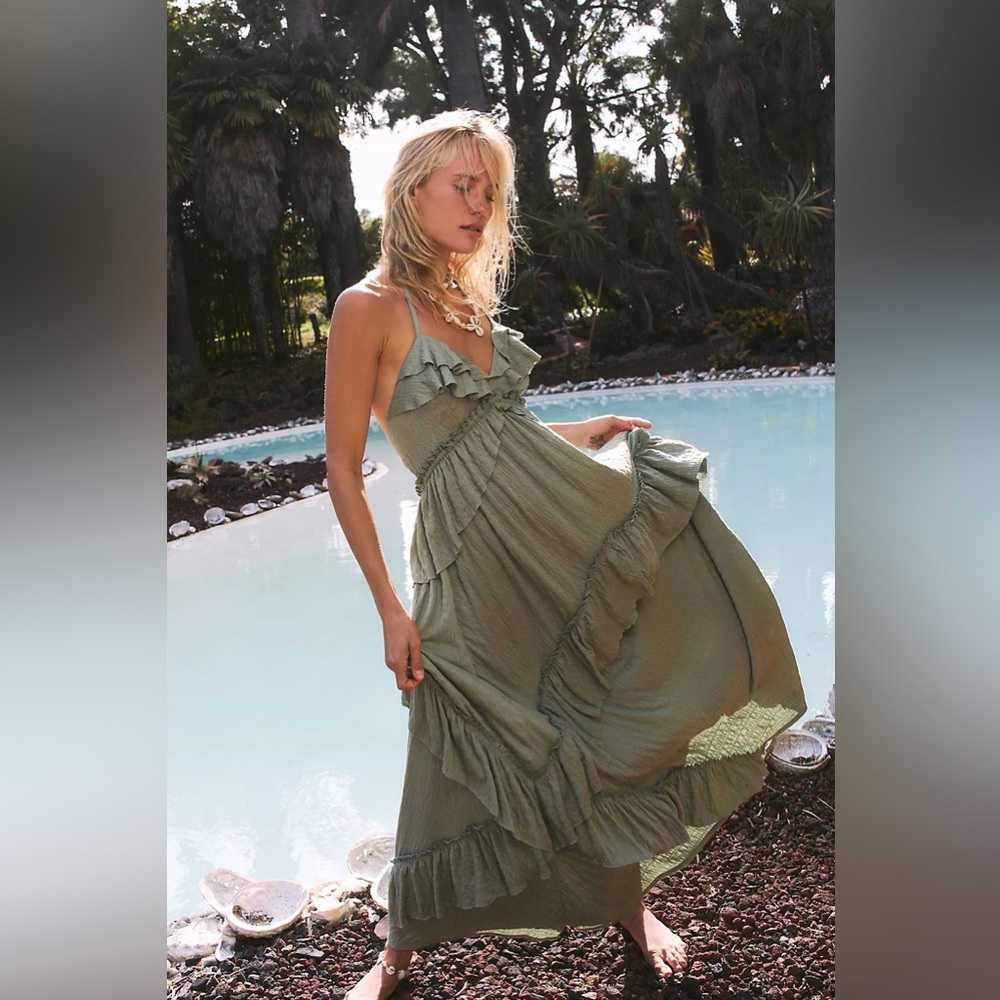 Free People Santa Luz Maxi size XS - washed army color